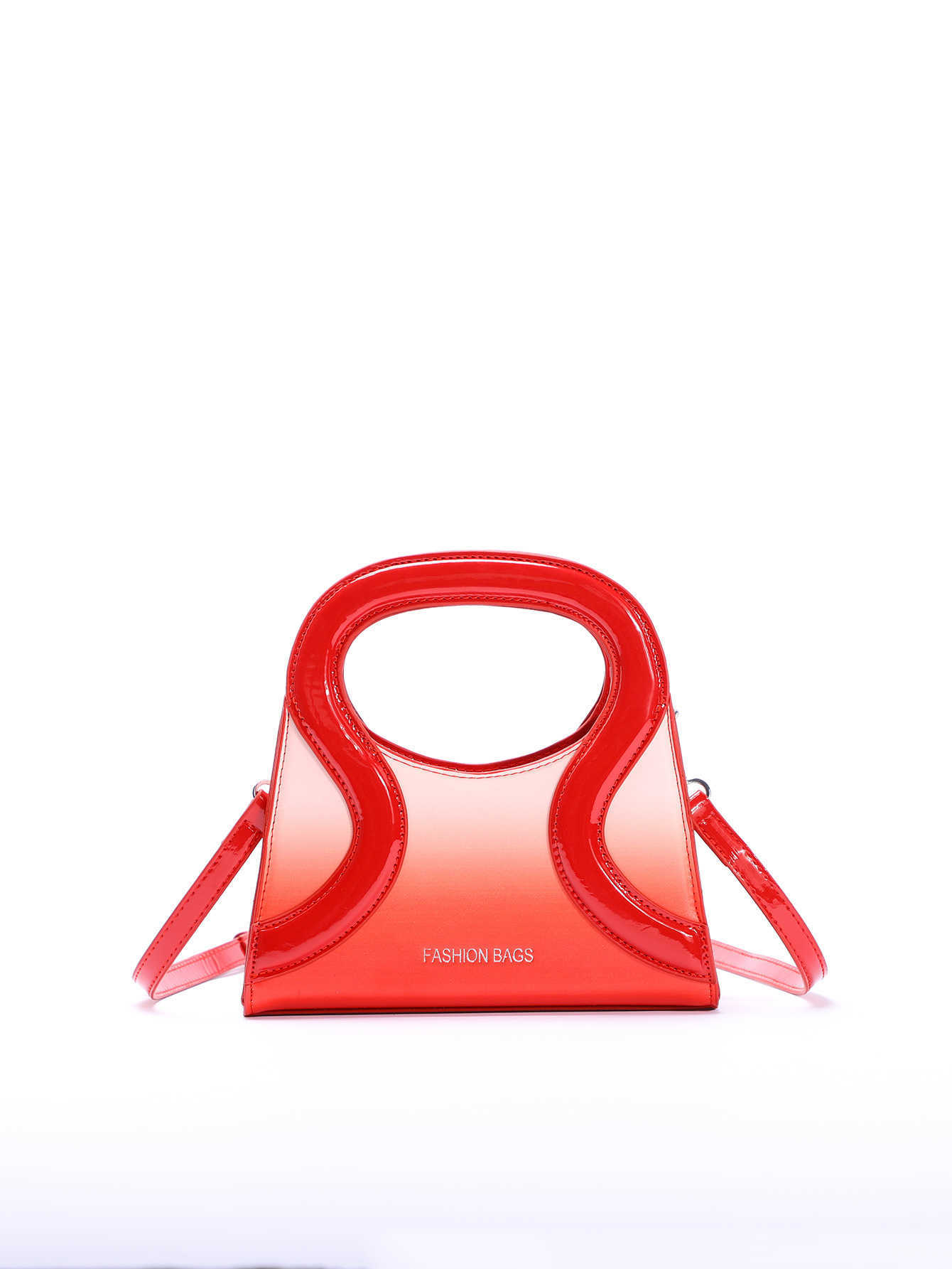 New Dopamine Style Gradient Womens Bag Hand Tote Bags Patent Leather Pressure Strip Handbag Sweet Girl Shoulder Crossbody Bag 241125