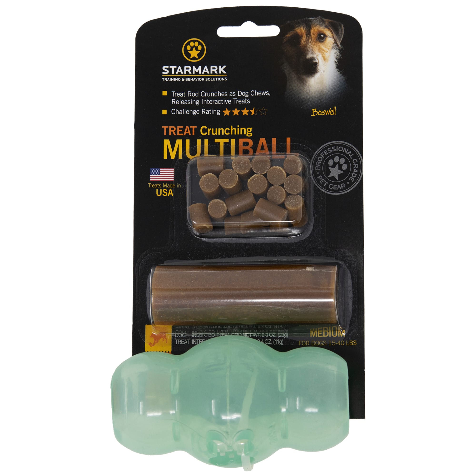 Starmark Treat Crunching Multiball for Dog, Medium