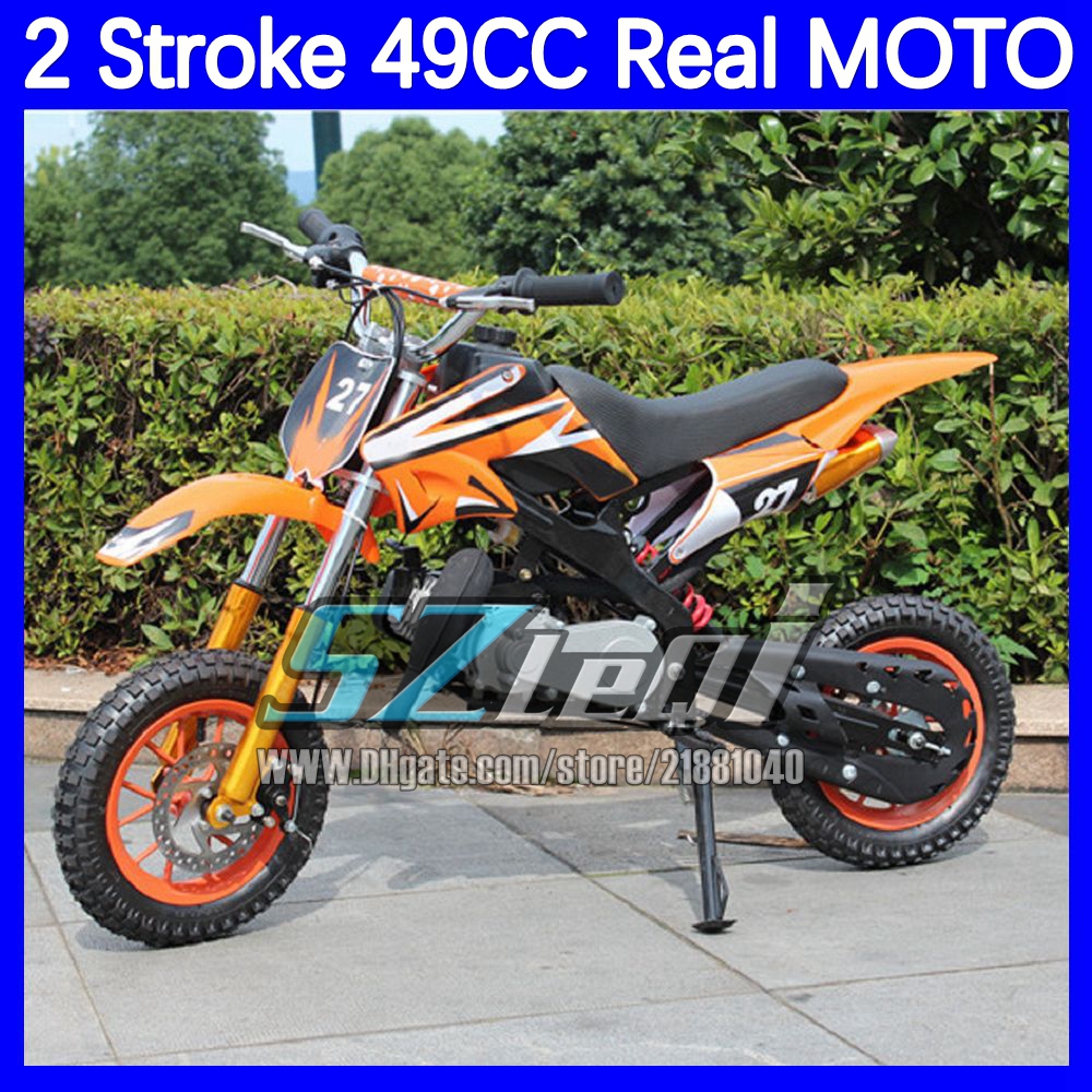 16Colors Real 2 Stroke Dirt Bike Mountain Mini Motorcycle Small Buggy 49/50CC Scooter Superbike Moto Gasoline Adult Child ATV off-road Vehicle Boy Gir