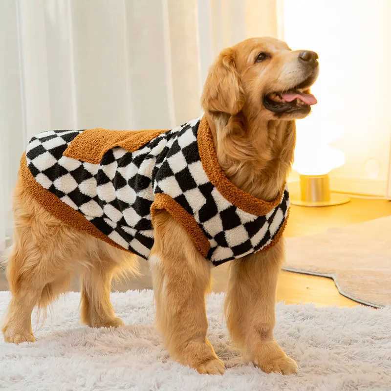 Dog Clothes for Big Dogs Winter Warm Dog Vest Fleece Dog Coat Pet Dog Hoodies Golden Retriever Collie Medium Large Dog CostumeXJ241125