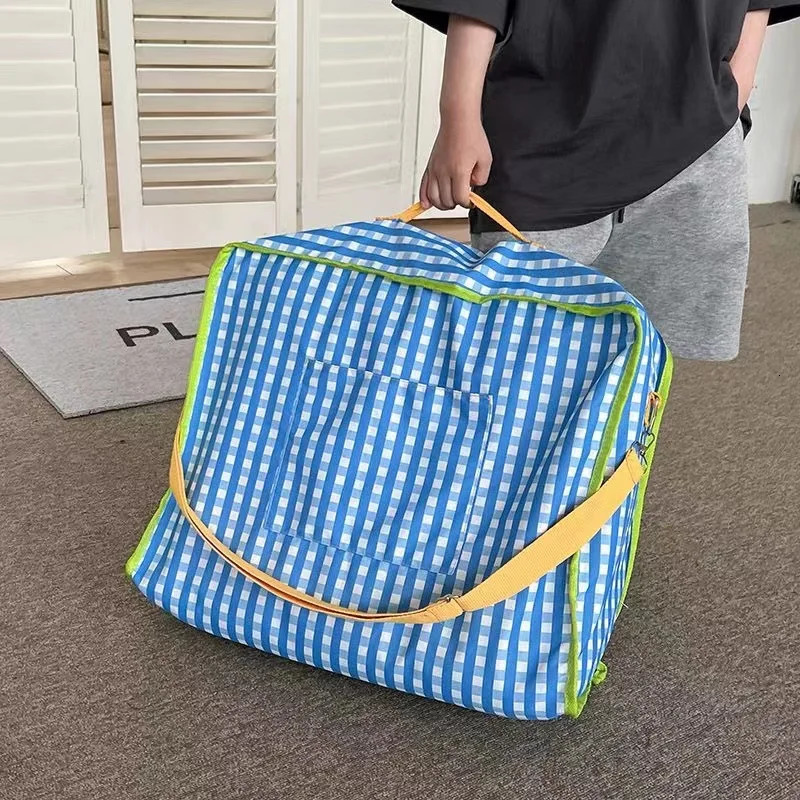 INS Cartoon Bear Mommy Bag Kids Quilt Storage Baby Stuff Organizer Waterproof Moisture-Proof Large Capacity Travel Luggage Bag 240423