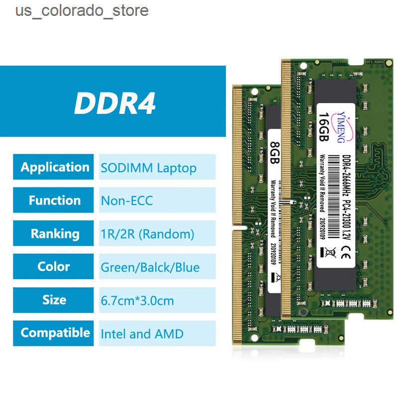 RAMs DDR4 16GB 8GB 4GB Laptop Memory Ram PC4 2133 2400 2666 3200Mhz 1.2V 260Pin 17000 19200 21300 25600 Non-ECC SODIMM Memoria Ram L240910