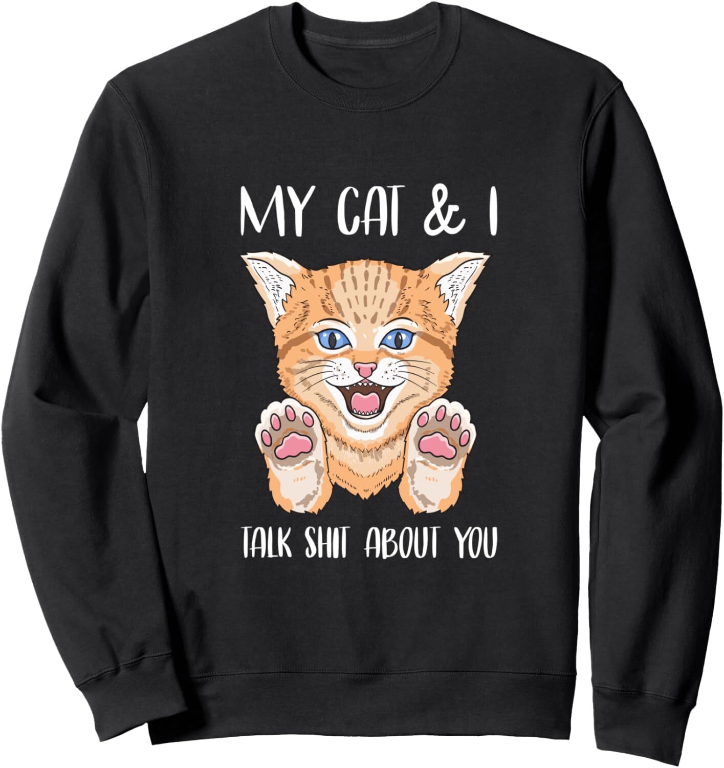 Long Sleeve Shirts for Men Cute Trend sweatshirt My Cat and I Talk About You Funny Cat Lover Merch Sweatshirt Streetwear Casual tops clothes Cute Tren