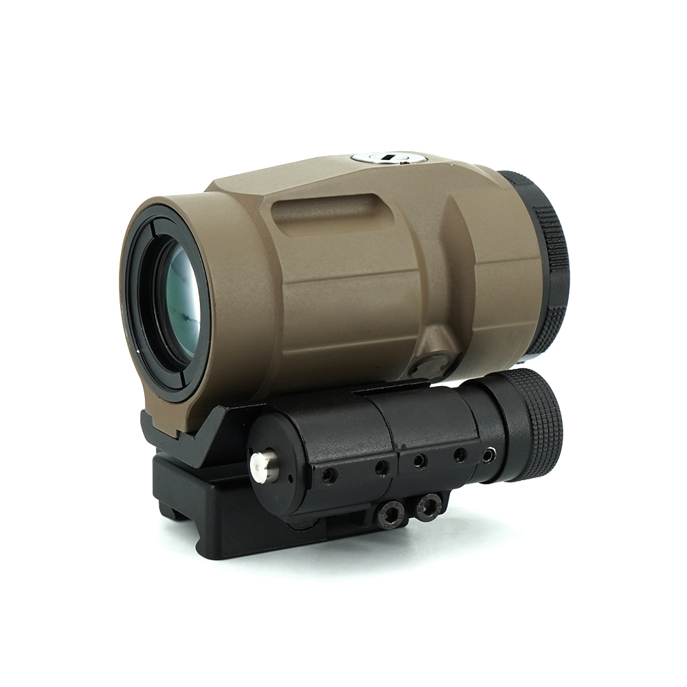 Airsoft JULIET3 3X MAGNIFIER Sight Push Button Mount with Spacers For Air Arms Rifle Fit for Picatinny Weaver Rail