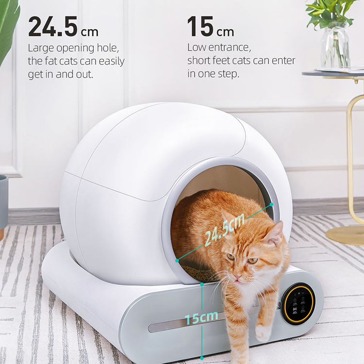 Quick Self Cleaning Big Cat Toilet Automatic App Remote Control Auto Cat Litter Box
