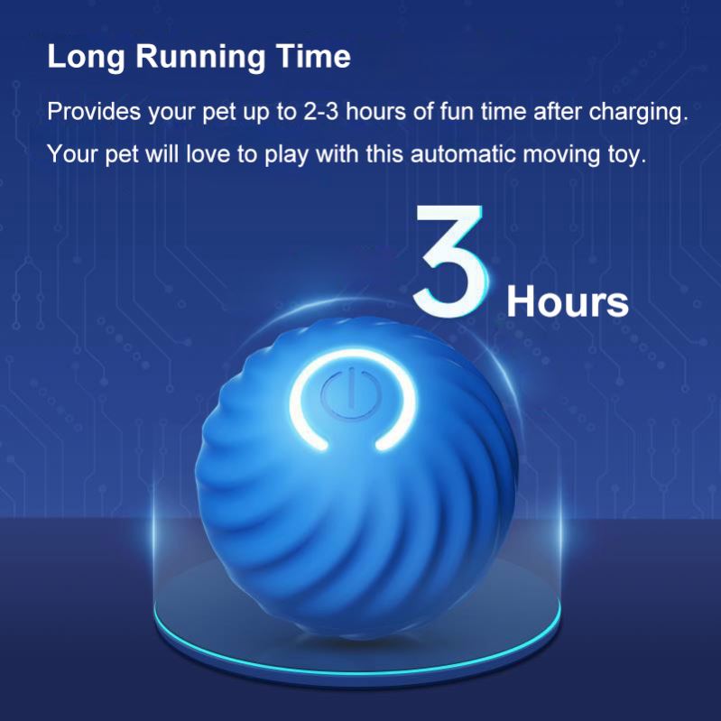 Automatic Rolling Cat Ball Toy Smart Kitten Electric Toy Self Moving Dog Training Pet Kitten Interactive Toy for Indoor Playing