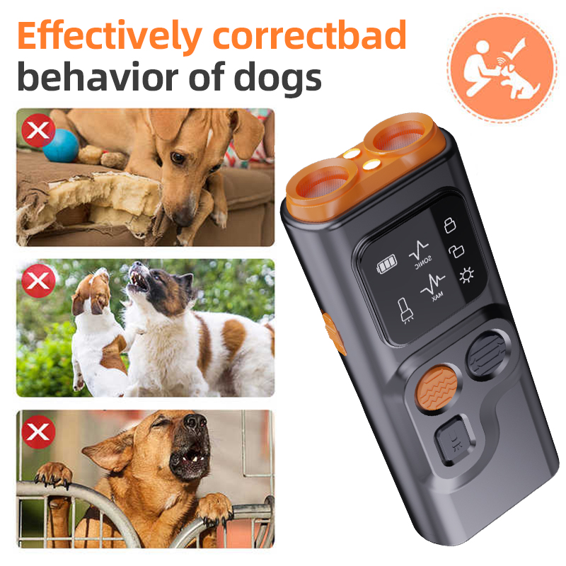 Anti barking Non-Irritating Ultrasonic Dog Repeller With Flashlight For Multi-Breed Dogs Repeller USB Rechargeable