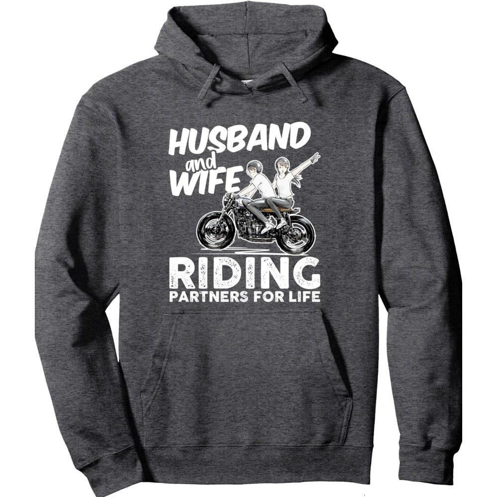 Hoodie for Mens Womens Husband And Wife Riding Partners For Life - Motorcycle Lover Pullover Hoodie Graphic Hoodies sweatshirt