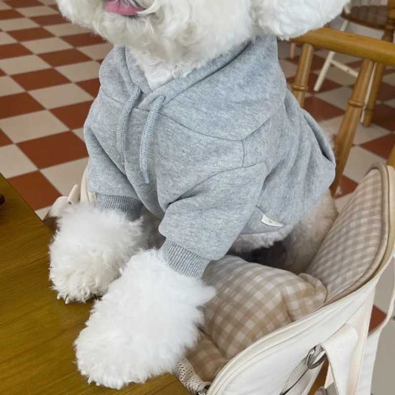 Letter Hoodie Pet Clothing Dogs Fashion Cotton Dog Clothes Costume Small French Bulldog Print Spring Autumn Gary Boy MascotasXJ241125