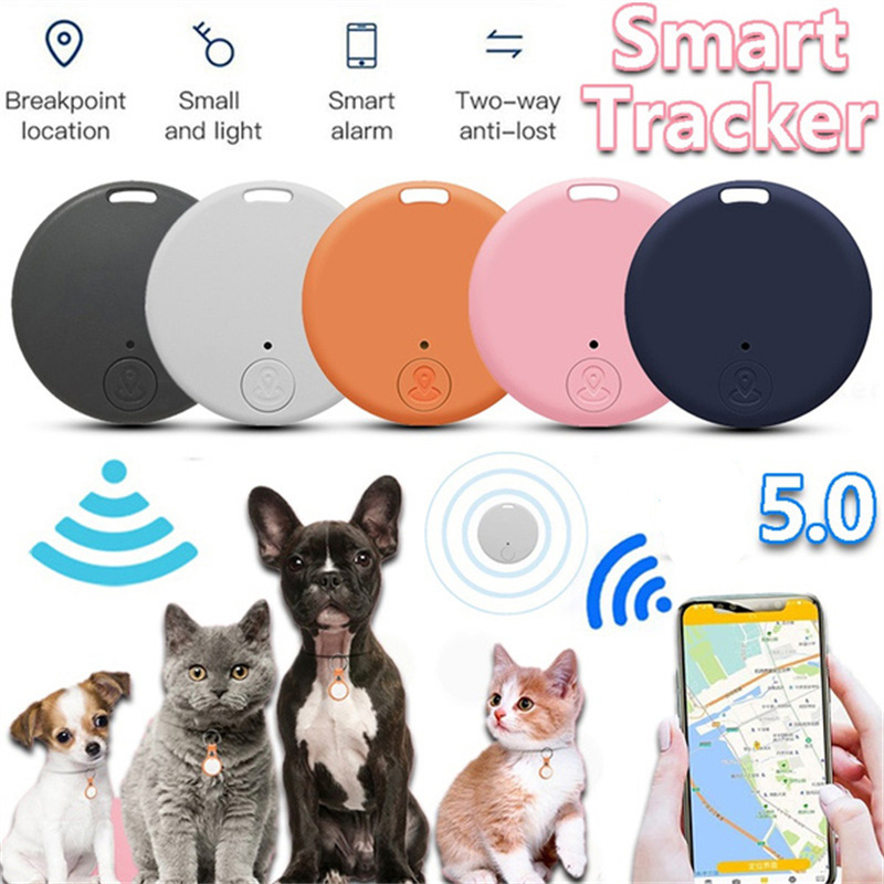 Dog Cat Anti lost Alarm Mini Bluetooth And Gps Pet Wireless Tracker Bag Wallet Key Finder Locator Pet Gps Tracker for Dogs Cats