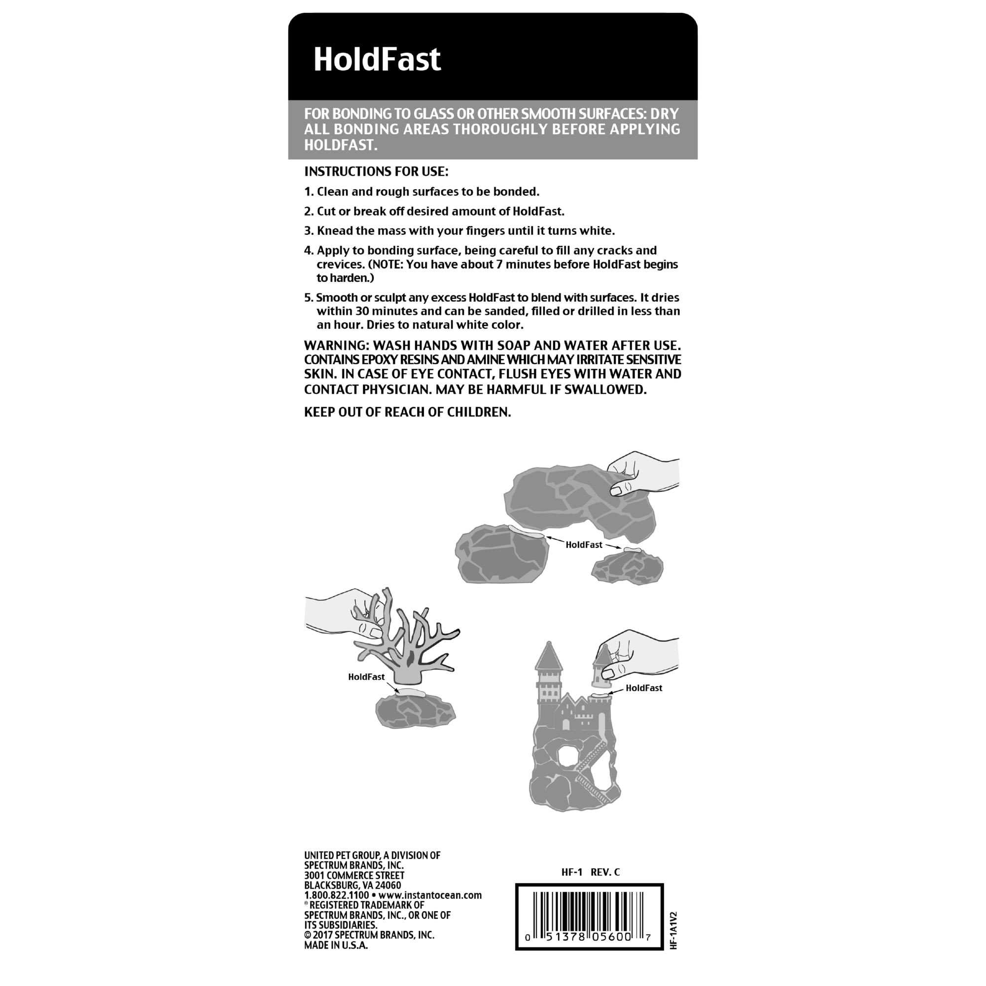 Instant Ocean HoldFast Epoxy Stick Bonding Solution, 4 oz.