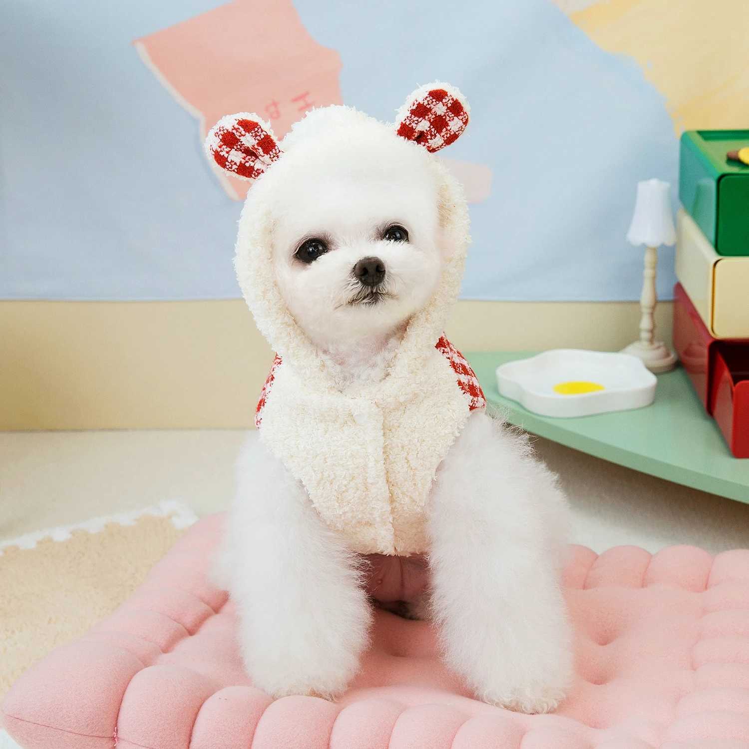 Autumn Winter Dog Clothes Plaid Couple Dog Jacket Puppy Dress Small Dog Chihuahua Costume OutfitsXJ241125
