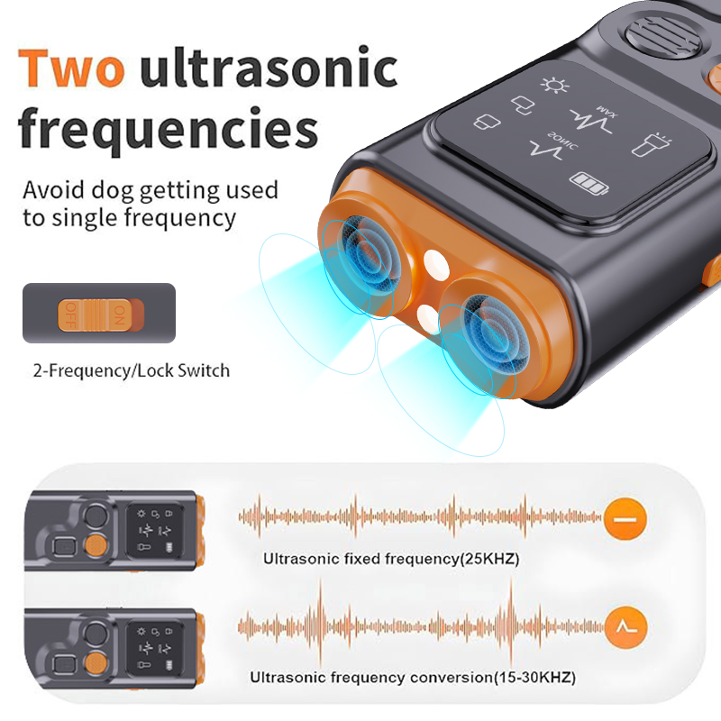 Hot Sell Portability Ultrasonic Dog Repeller Anti Barking Device Handhold Ultrasonic Dog Bark Control Device For Dogs