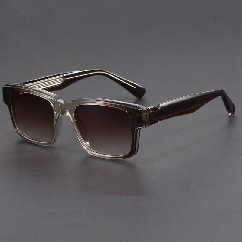 Designer Square Sunglasses Men Oversized Big Glasses Vintage Women Goggles Gothic Y2K Futuristic Cool INS Niche Circular High-end Sturdy Metal inlay S