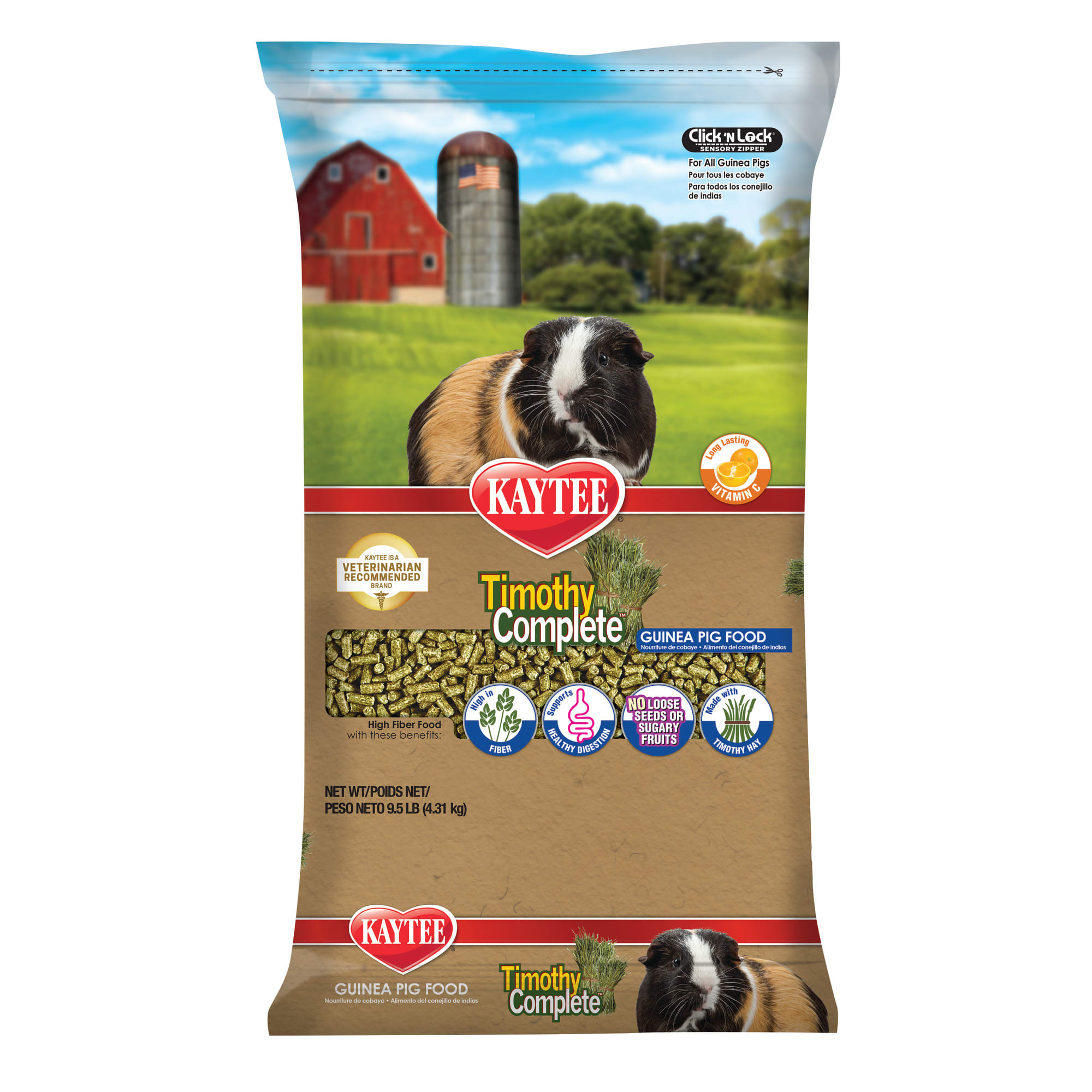 Kaytee Timothy Complete Guinea Pig Food, 9.5 lbs.
