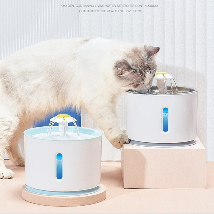 Customized LED Automatic Pet Water Feeder Low Noise Smart Dog Cat Water Fountain