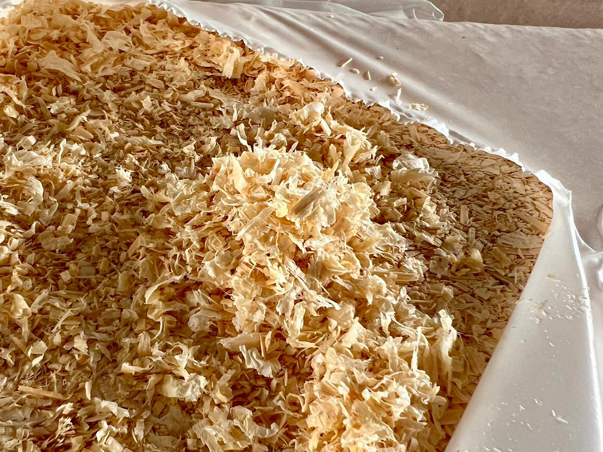 100% Natural Pine Wood Shavings Dust-Free 20kg Medium to Large Leaf Pet Bedding for Carriers & Travel Products