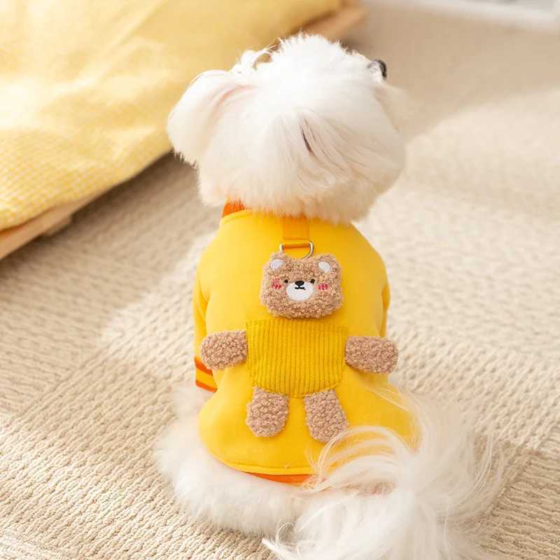 Pet Dog Jacket Coat for Small Dogs Bear Pattern Dog Clothes Luxury Puppy Coat Cute Soft Cat Jacket Pet Outifts Chihuahua ClothesXJ241125