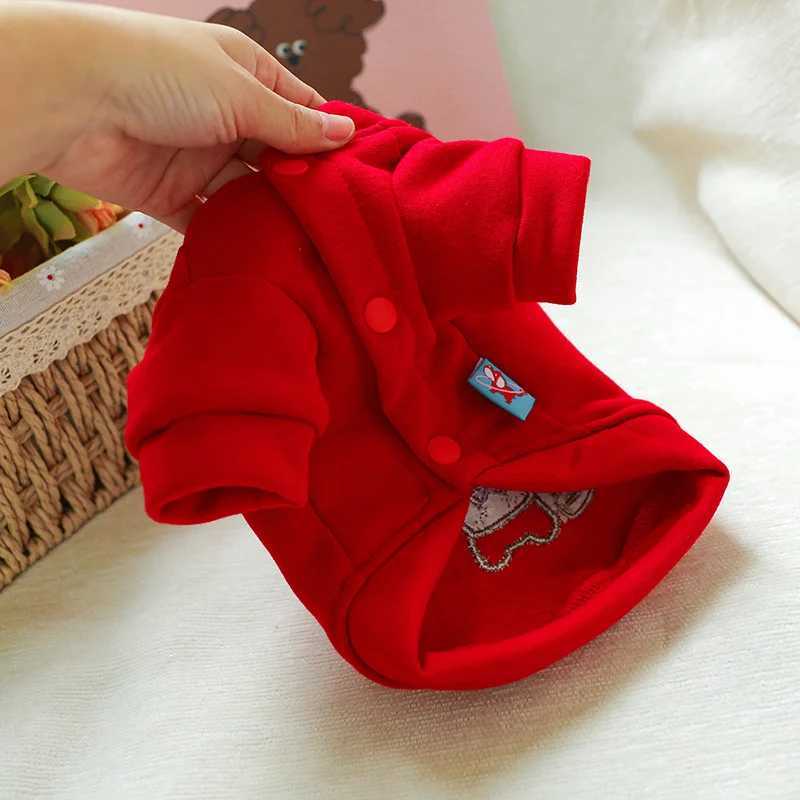 Migrant Worker Sweater Red Refueling Pet Dog Cat Coat Puppy Dog Puppy Pomeranian Schnauzer ClothesXJ241125