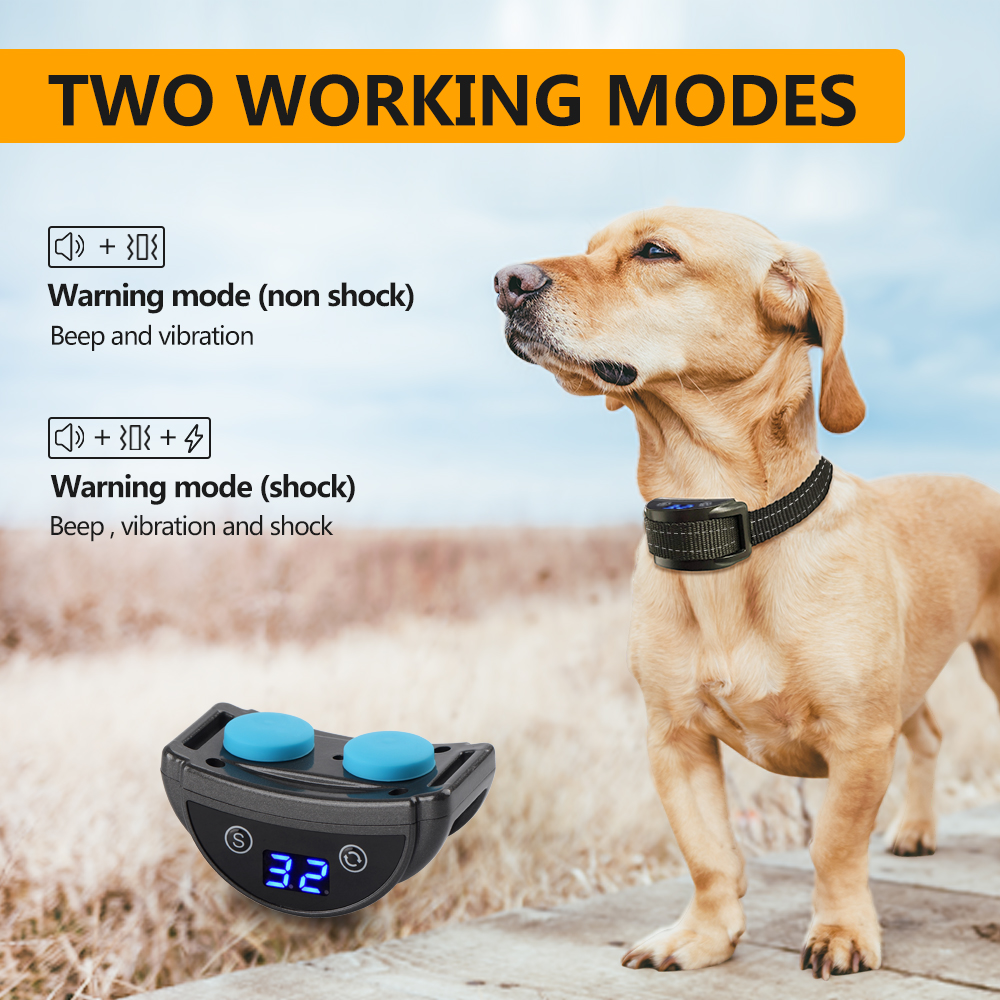 Electronic Barking Anti Bark Dog Beeper Shocker Collar No Barking Deterrents Equipment