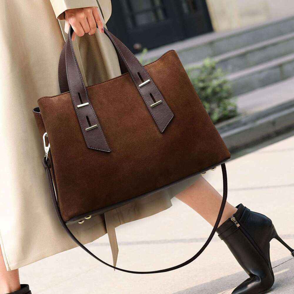 LEMON KOKO Women's Handbag New Matte Leather Shoulder With High-End Feel, Large Capacity Crossbody Bag, Commuting Bag