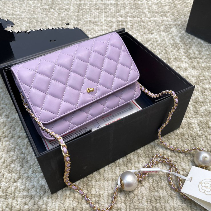 Designers Fortune Pearl Chain Bags s Women Shoulder Saddles Bag Crossbody Handbag Lady Wallet Simple Versatile Leather Handbags