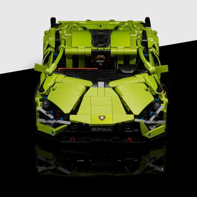 1280 Particle 4 Lamborghini Racing Block Component Brick Car Toy Boy Christmas Gift M241125