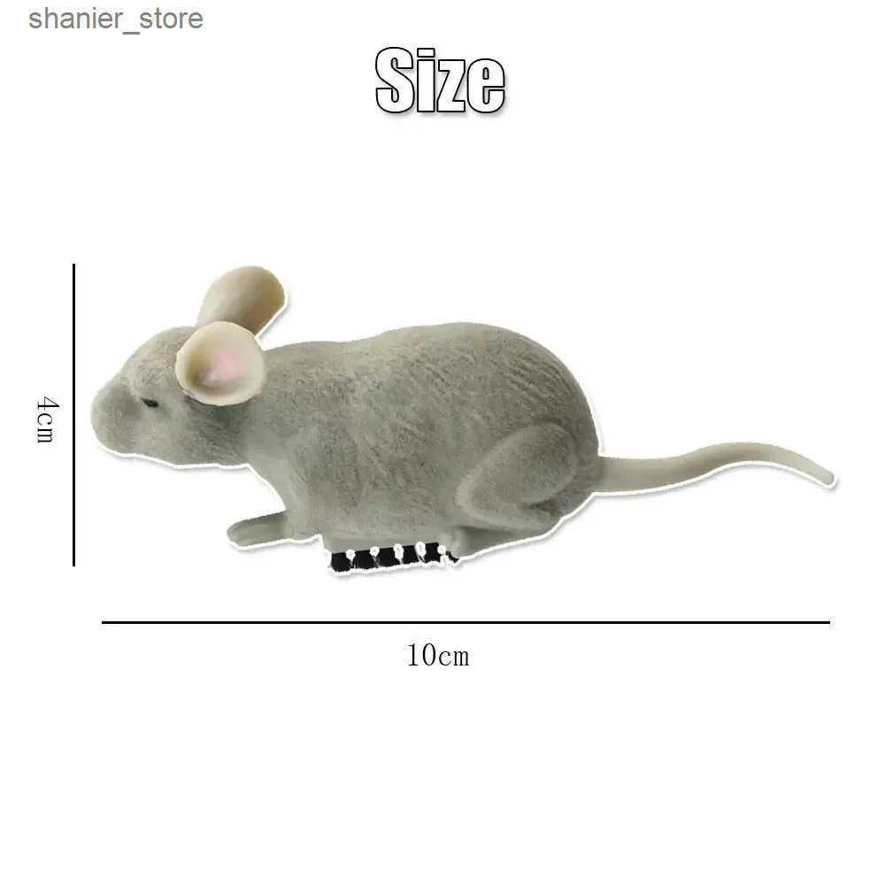 Cat Interactive Electronic Toys Electric Mouse Toy Cat Play Automatic Escape Robot Vibration Crawling Battery Operation Plush Mouse Pet Interactive Ga