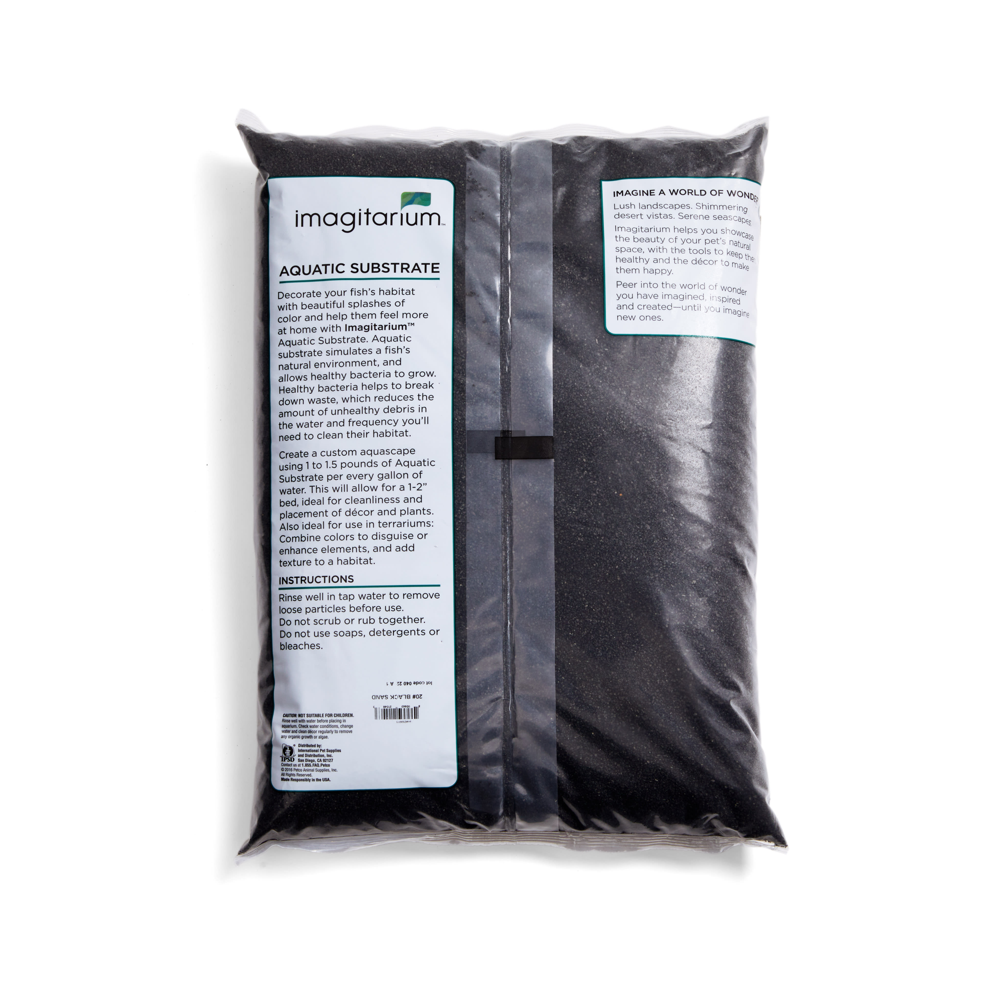 Imagitarium Black Aquarium Sand, 20 lbs.