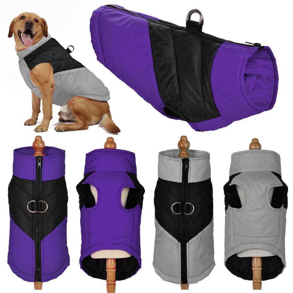 Waterproof Dog Clothes For Small Big Dogs Winter Soft Pet Jacket With Zipper Fashion Puppy Cat Vest Coat Golden Retriever OutfitXJ241125