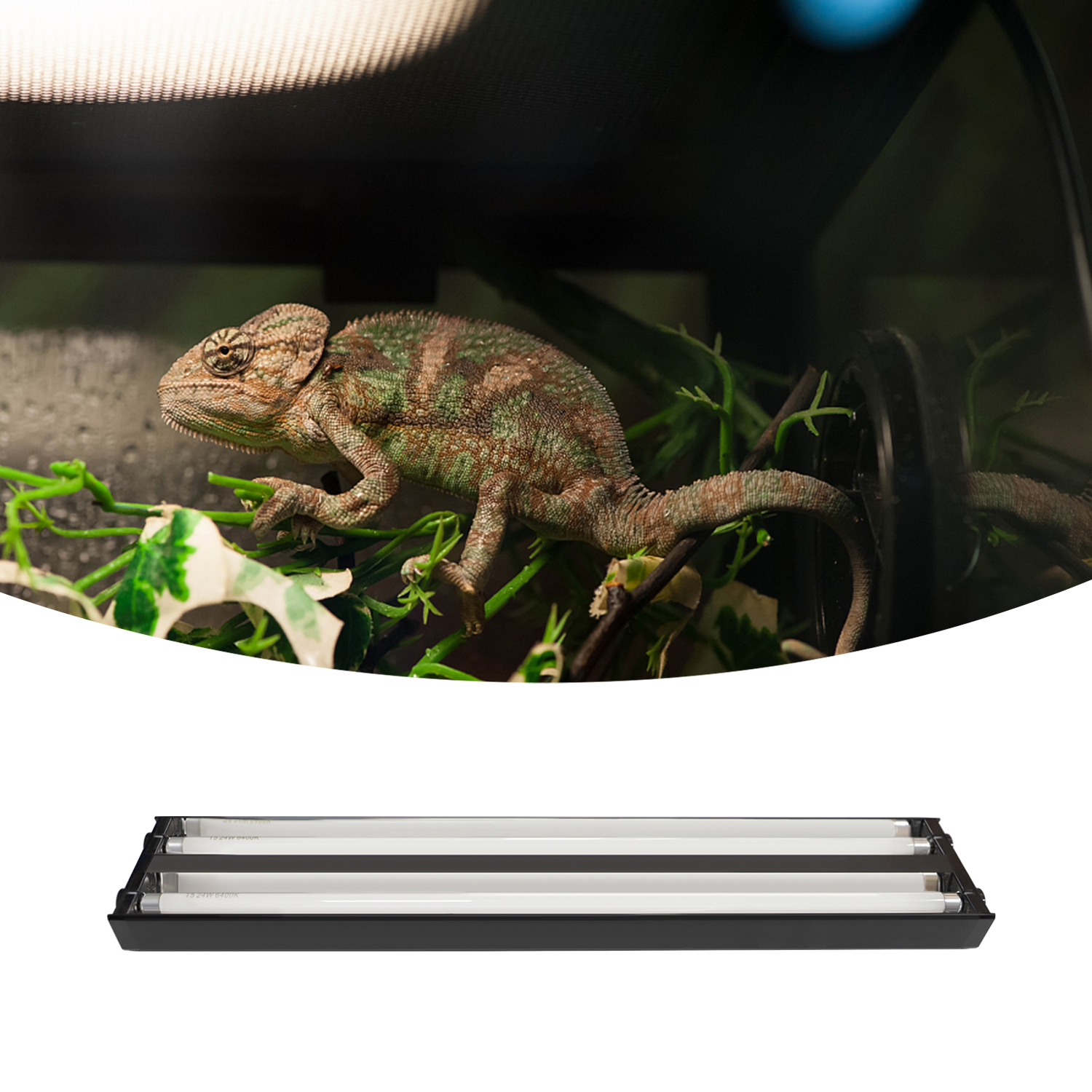 110v 220v pet reptile heat lamp aluminium 24 inch 2 feet animal grow light tube uvb light fixture for reptile cage