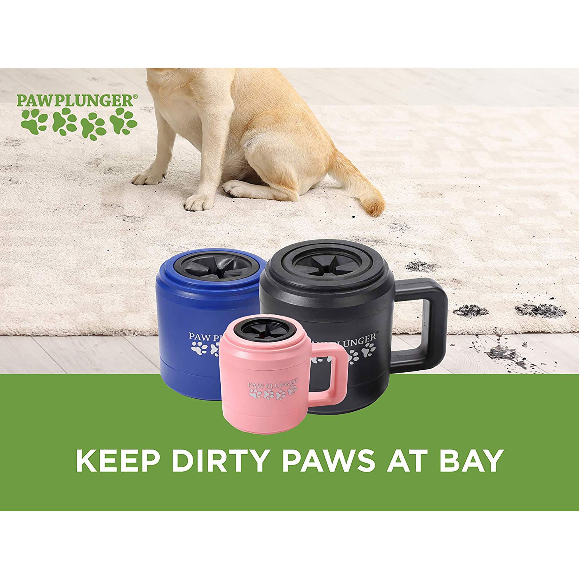 Pet Product Innovations Black Paw Plunger for Dogs, Medium