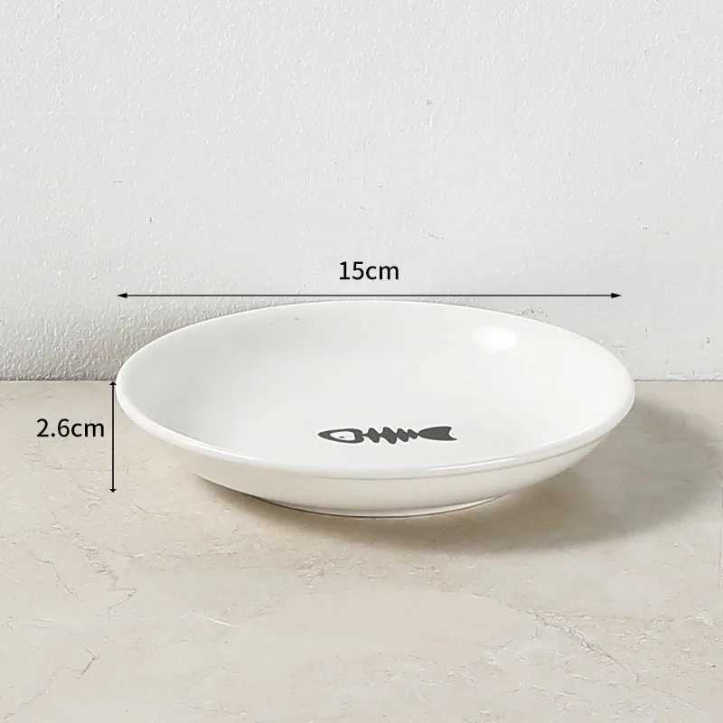 New Cute Patterns Ceramic Pet Bowl Cute Cat Bowl Food Basin Dog Pot Pet Eat Bowls Round Ceramic Bowls FeedersXJ241125