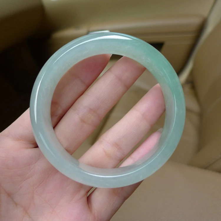 100% real green jade bangles natural handmade bracelets floating flower emerald ladies bracelet jade gift Bangles Lady PartyGift 241125