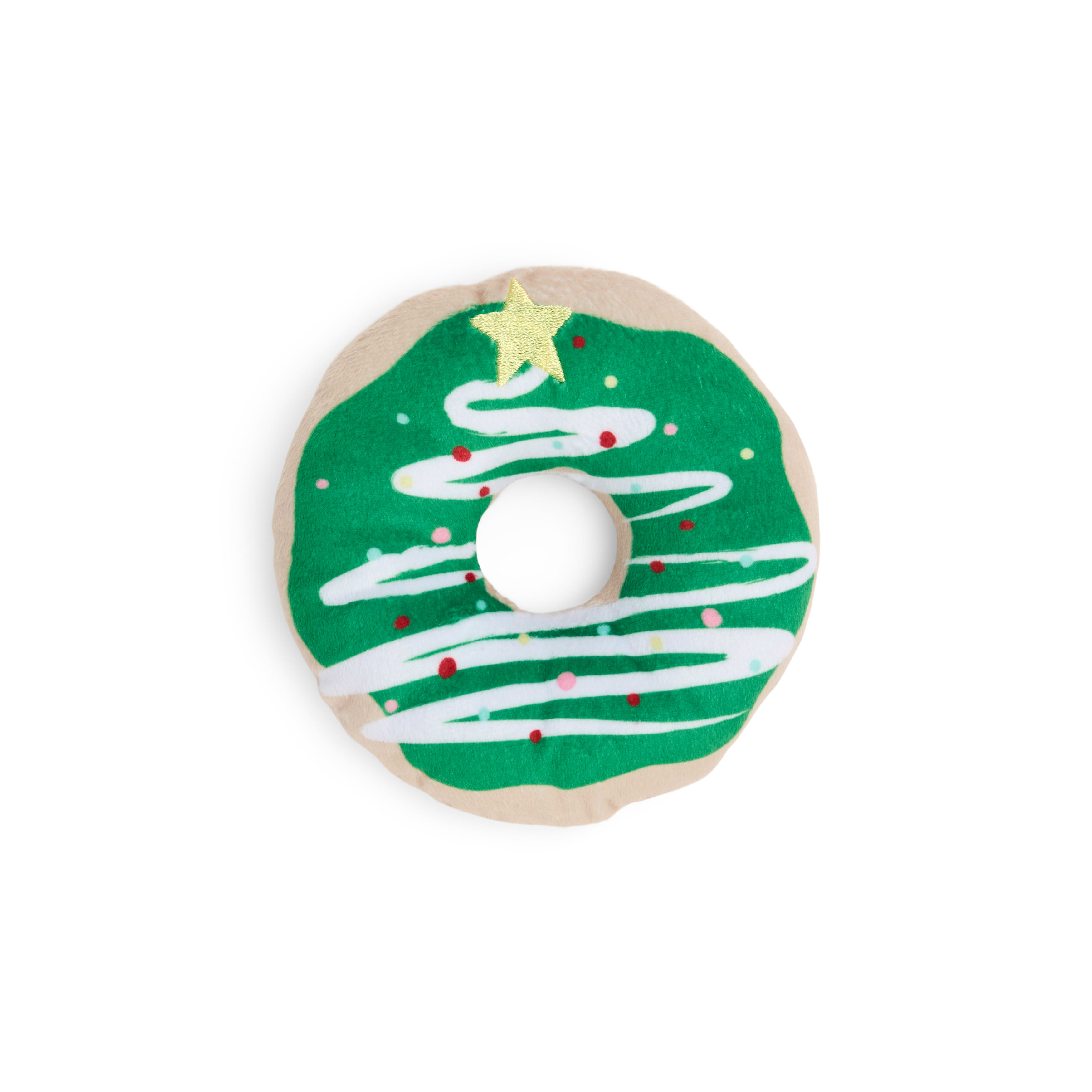 Merry Makings Plush Donut Dog Toy, Small, Pack of 4