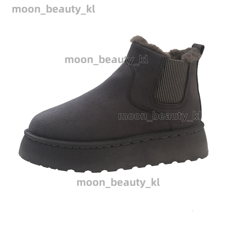 designer boot plus size snow boots for women 2024 new winter with added fleece, thick insulation, short tube, thick sole, versatile cotton shoes for f