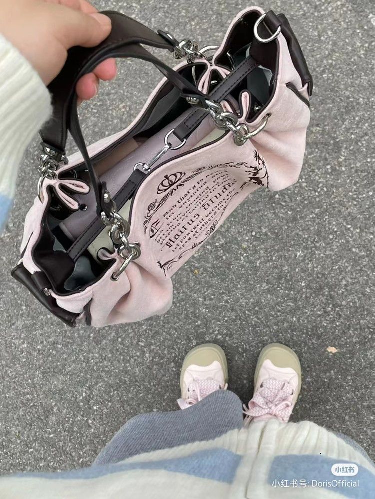 Vintage Letter Y2k Handbag Women Gothic Large Capacity Casual Crossbody Purse Female Haruku Aesthetic The Tote Bag Polyester