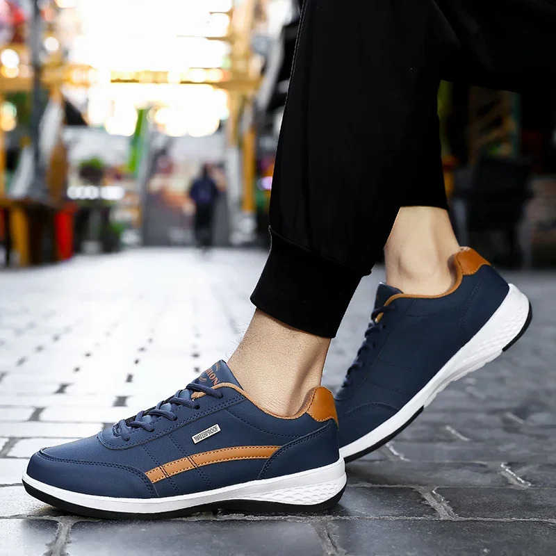 Mens Sneakers Sports Casual Shoes Leather Outdoor Men Walking Shoe Four Seasons Soft Bottom 241125