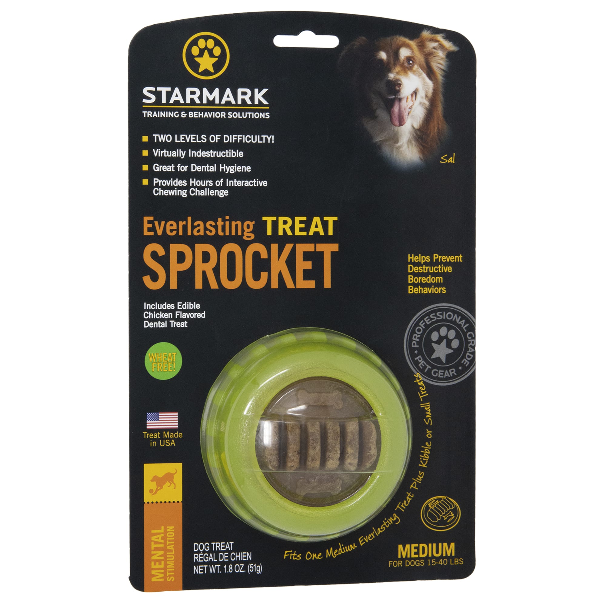 Starmark Everlasting Sprocket Dog Toys, Medium