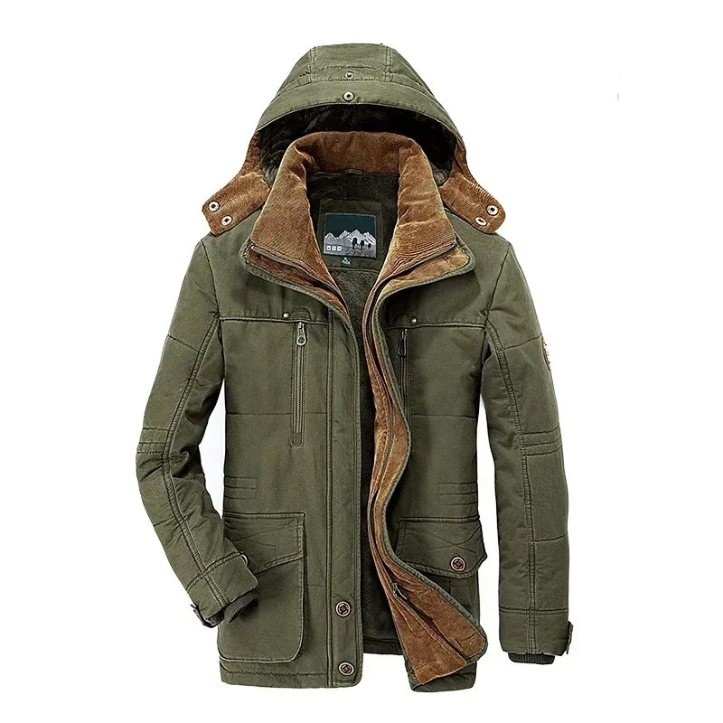 2024 Winter Mens Jacket High Quality Fashion Male Long Cashmere Thicken Warm Parkas 30 Men Jackets 7XL Clothing 241120