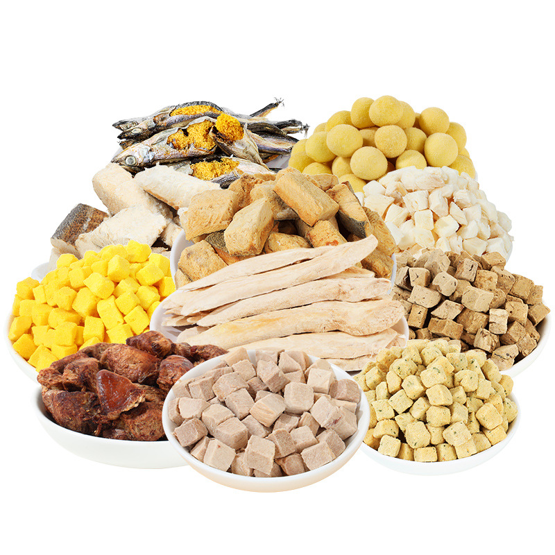 safe Dog Treats Freeze-dried Fish Dry Egg Yolk for Kitten Chicken Cubes