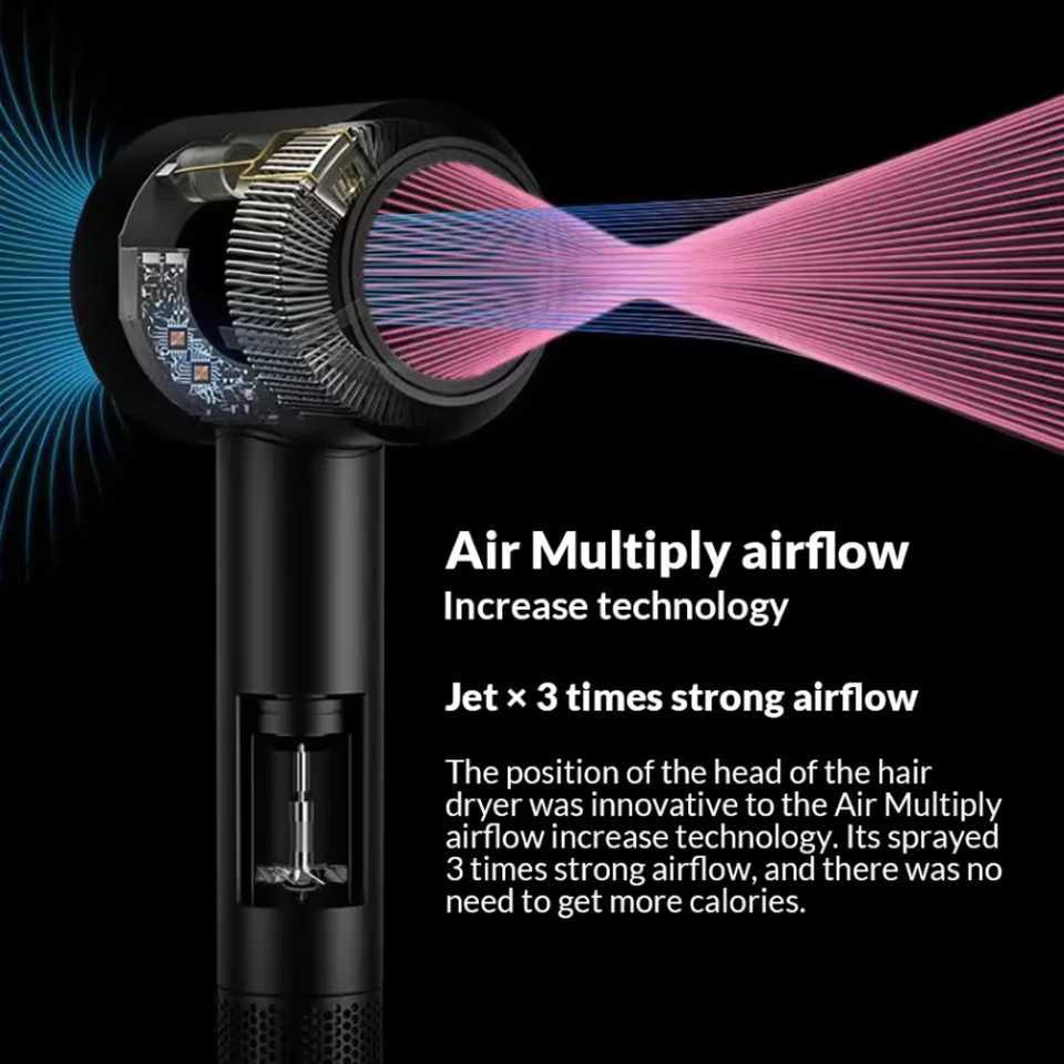 Super hair dryer Leafless hair dryer Personal Hair Care styling anionic tool Quick drying high-power hair dryer W241125