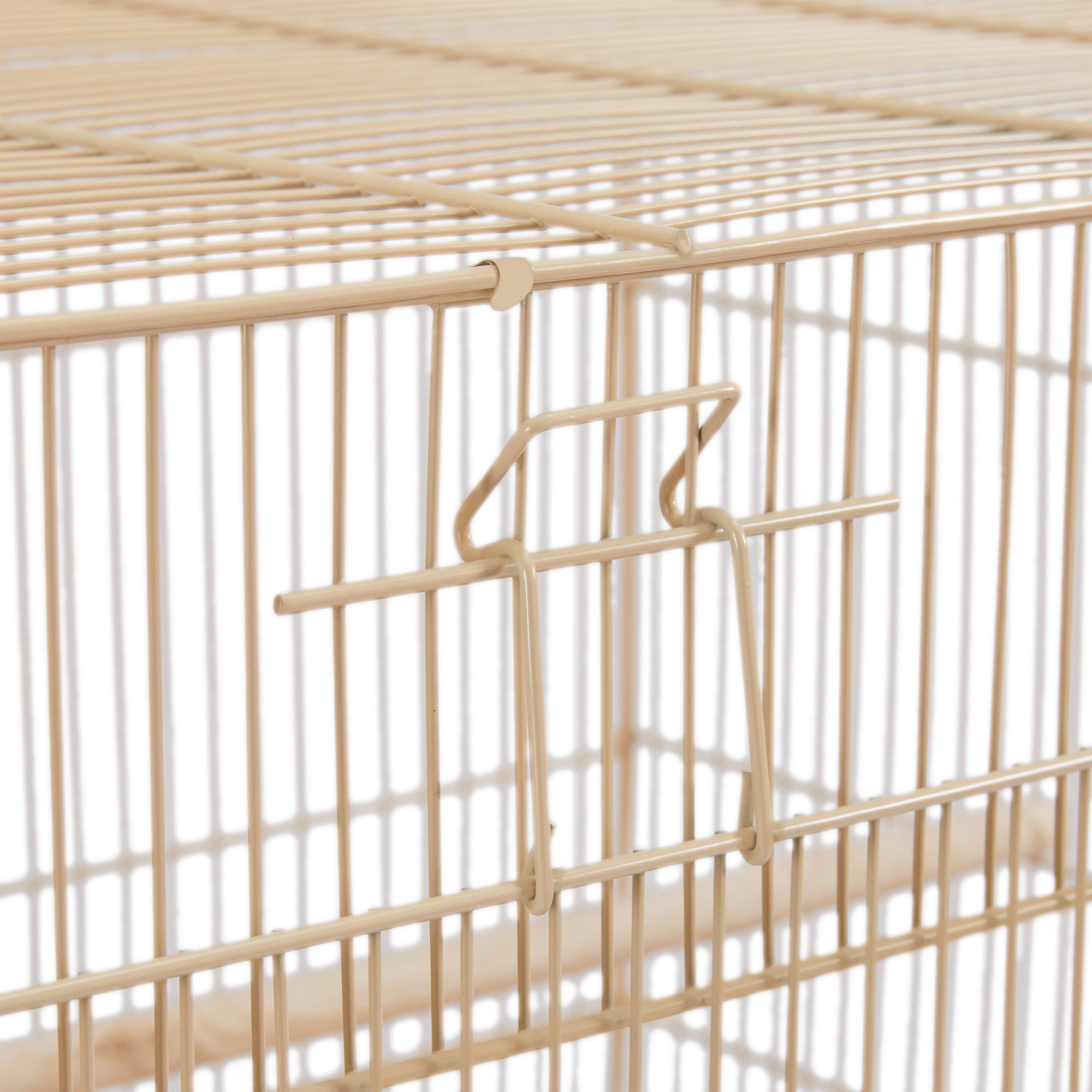 Topeakmart Almond 47" Flight Cage with Slide-Out Tray and Rolling Detachable Stand for Birds