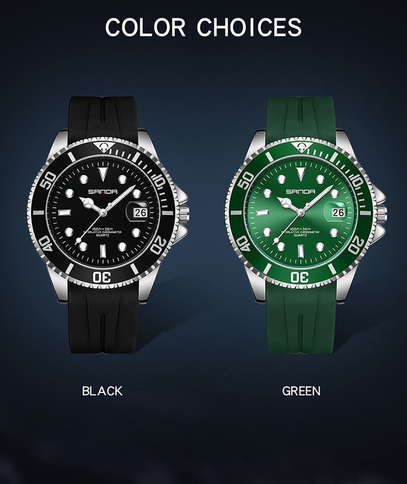 SANDA Hot Sell Quatrz Watch Sport Mens Watches Top Brand Waterproof Silicone Quartz Clock Men Relogio Mascuo 7018