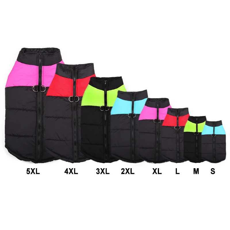 8 Size S-5XL Winter Dog Clothes For Pet Waterproof Warm Large Dog Vest Cat Puppy Dog Ski Coats Jackets Green/Red/Blue/PinkXJ250109