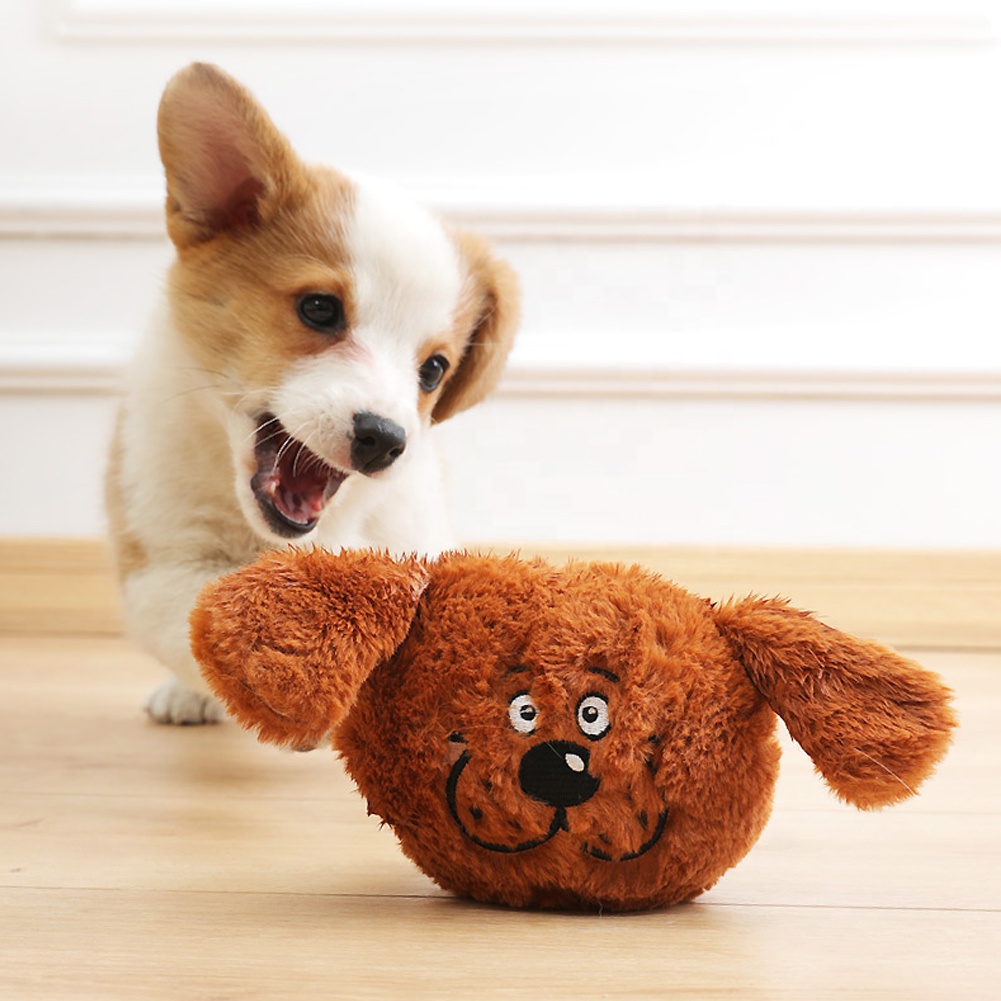 Plush Dog Toy Electric Squeaky Dog Toy for Boredom Interactive Pet Toys