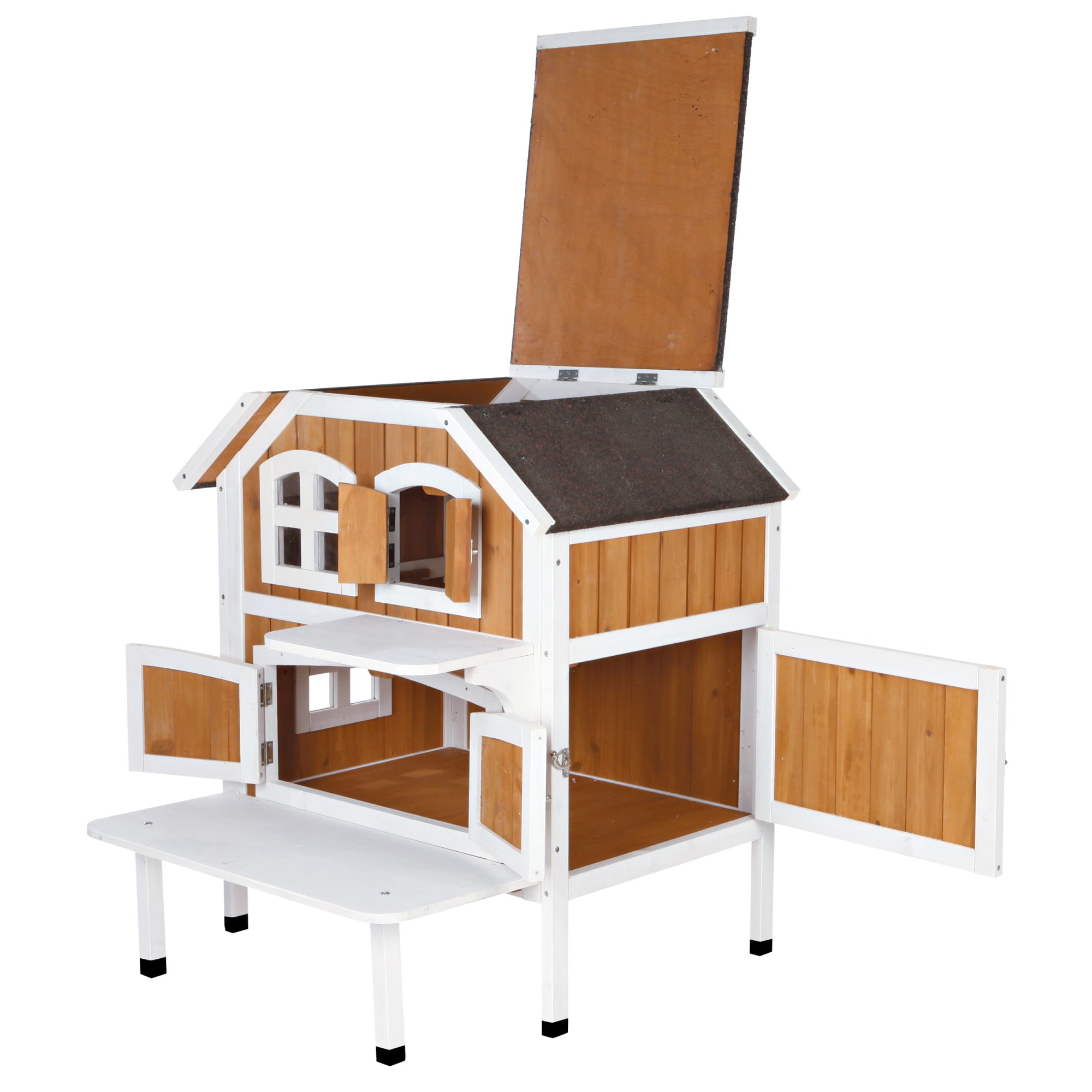 TRIXIE 2-Story Cat Cottage, 35.25"H
