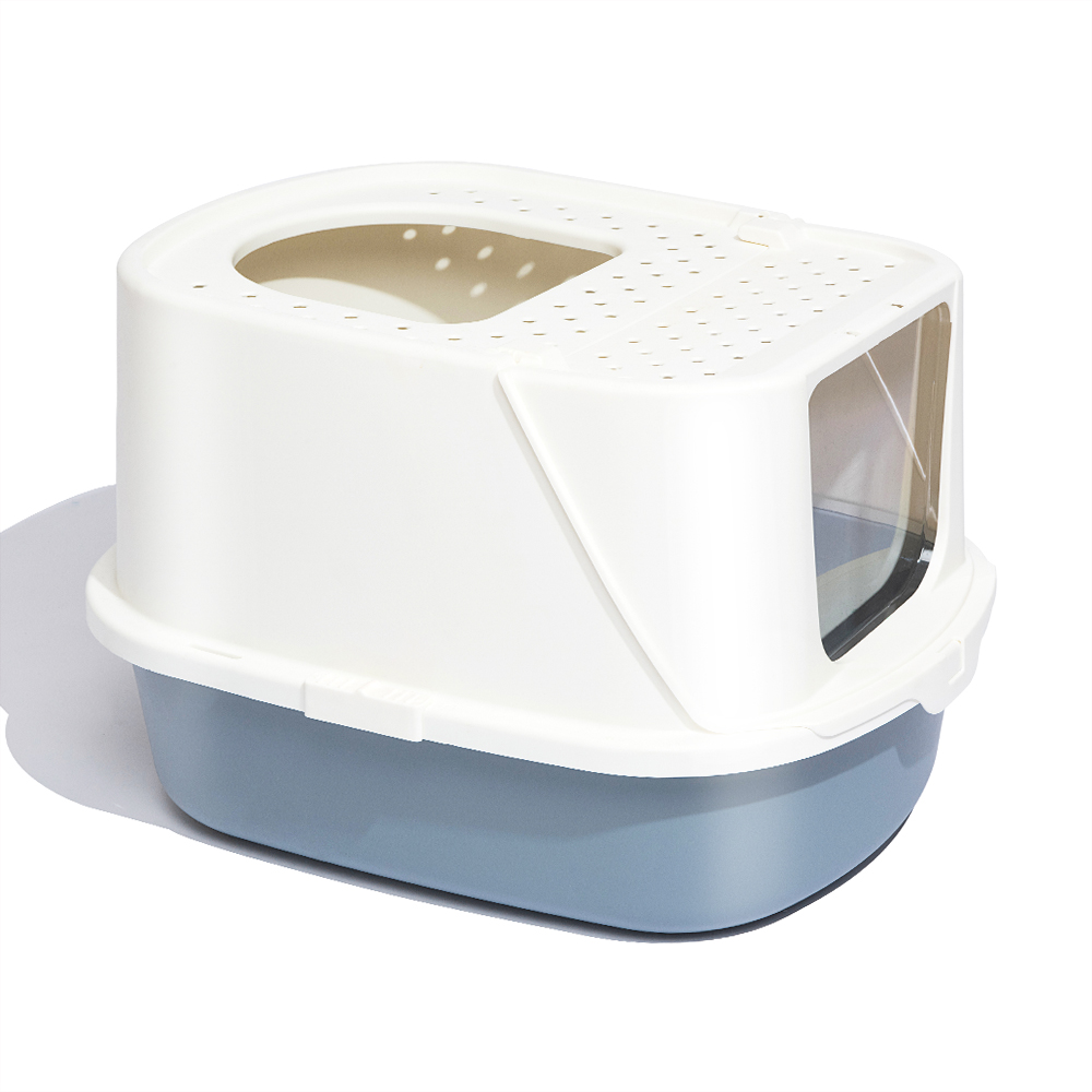 2024 Pet Self Cleaning Cat Litter Box Accessories Fully Enclosed Large Cat Litter Toilet Compact Litter Tray Box for Cats
