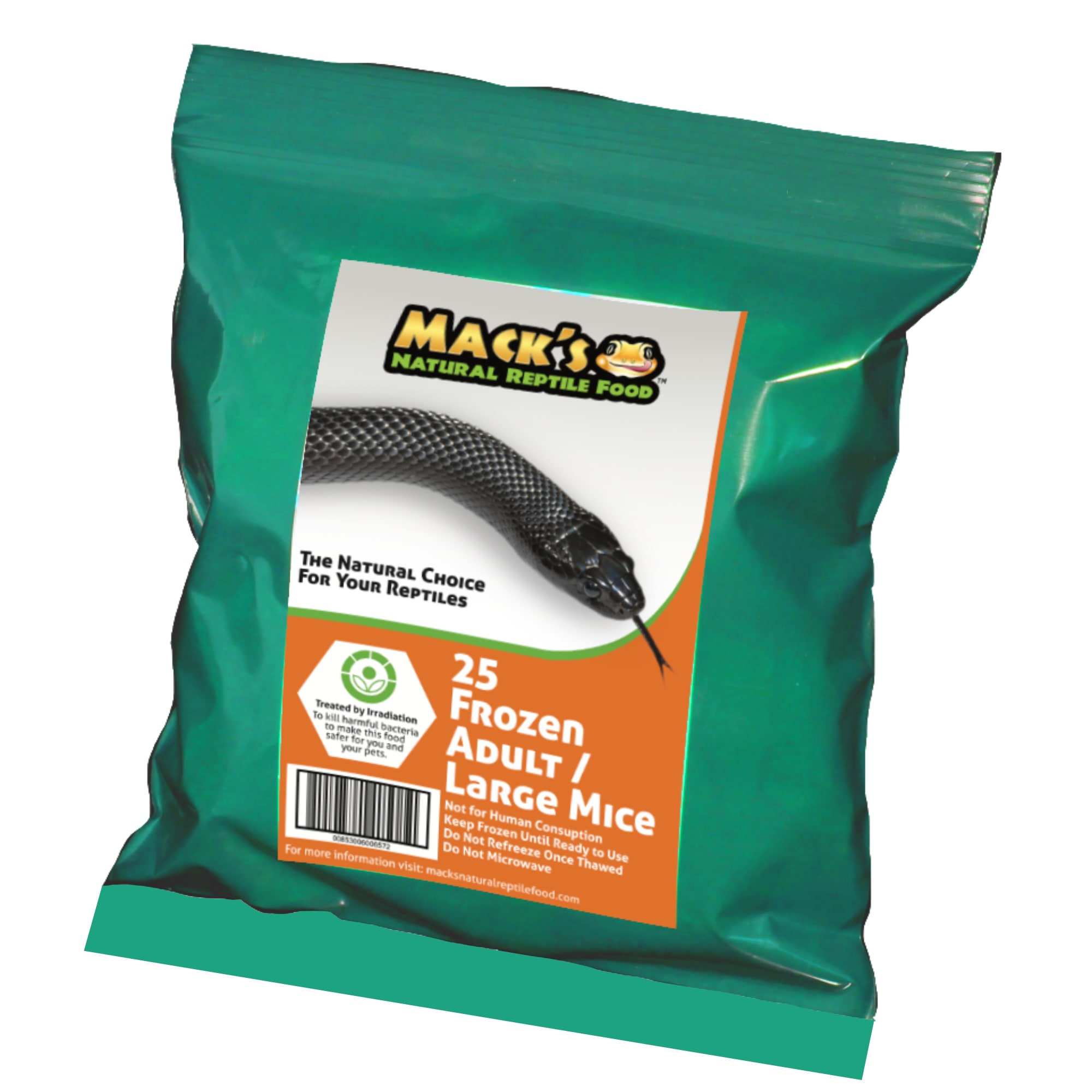 Mack's Natural Reptile Food Frozen Large Mouse - 25ct