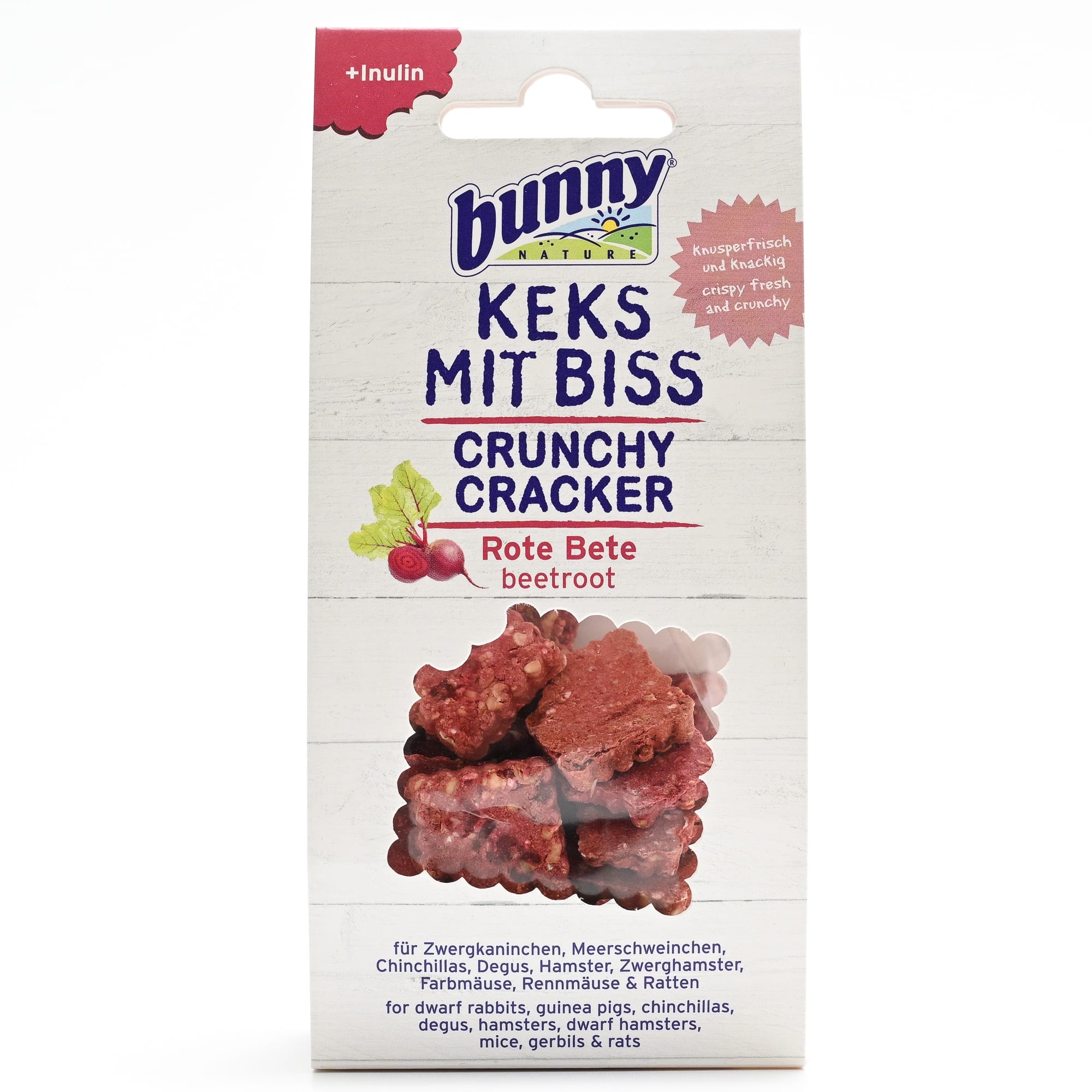 Bunny Nature Crunchy Cracker Beetroot Dry Rabbit & Rodent Snack, 50 Gram